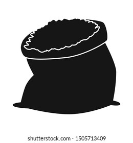 Isolated object of bag and grain icon. Web element of bag and wheat vector icon for stock.