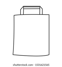 Isolated object of bag and paper icon. Web element of bag and minimarket stock symbol for web.
