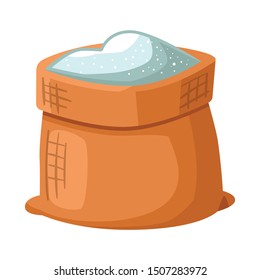 Isolated object of bag and sugar logo. Web element of bag and sack stock vector illustration.