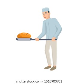 Isolated object of baker and spatula icon. Web element of baker and bread stock vector illustration.