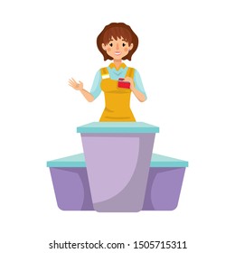 Isolated object of baker and table logo. Web element of baker and woman stock vector illustration.