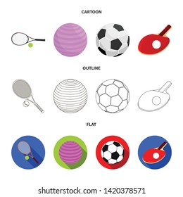 Isolated object of ball and soccer icon. Collection of ball and basketball stock symbol for web.