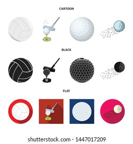 Isolated object of ball and soccer logo. Collection of ball and basketball stock symbol for web.