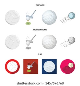 Isolated object of ball and soccer logo. Collection of ball and basketball stock symbol for web.