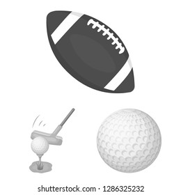 Isolated object of ball and soccer symbol. Collection of ball and basketball stock symbol for web.