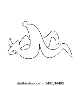 Isolated object of banana and peel logo. Set of banana and fruit stock symbol for web.