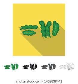 Isolated object of banana and tree sign. Collection of banana and tropic stock symbol for web.