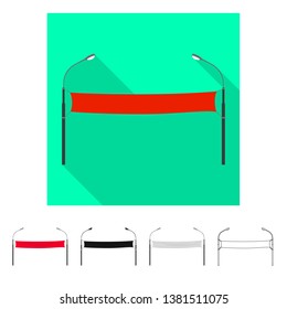 Isolated object of banner and lamp symbol. Collection of banner and curtain  stock vector illustration.
