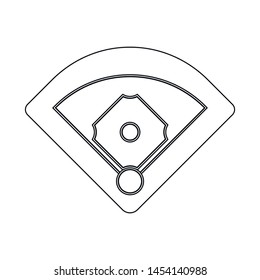 Isolated object of baseball and stadium logo. Set of baseball and base vector icon for stock.