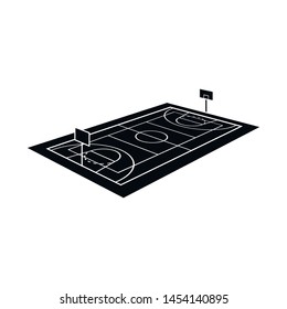 Isolated object of basketball and field sign. Collection of basketball and arena stock vector illustration.