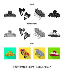 Isolated object of beauty and fashion icon. Collection of beauty and female stock symbol for web.