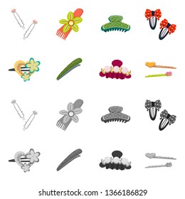 Isolated object of beauty and fashion sign. Collection of beauty and female stock symbol for web.