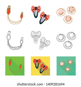 Isolated object of beauty and fashion sign. Collection of beauty and female stock symbol for web.