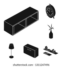 Isolated object of bedroom and room icon. Collection of bedroom and furniture stock symbol for web.