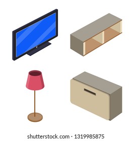 Isolated object of bedroom and room sign. Collection of bedroom and furniture stock vector illustration.