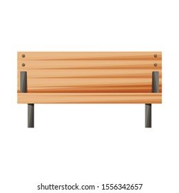 Isolated object of bench and furniture icon. Graphic of bench and seat stock vector illustration.