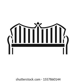 Isolated object of bench and furniture sign. Graphic of bench and seat stock vector illustration.