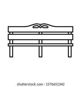 Isolated object of bench and furniture sign. Graphic of bench and seat vector icon for stock.