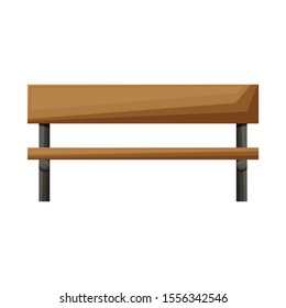 Isolated object of bench and seat icon. Web element of bench and furniture vector icon for stock.