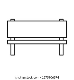Isolated object of bench and seat sign. Graphic of bench and furniture vector icon for stock.