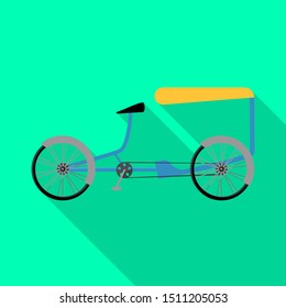 Isolated object of bike and transport sign. Web element of bike and bicycle vector icon for stock.