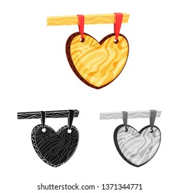 Isolated object of billboard and post  icon. Set of billboard and signage  stock symbol for web.