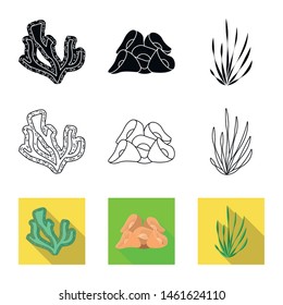 Isolated object of biodiversity and nature sign. Set of biodiversity and wildlife stock vector illustration.