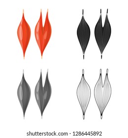 Isolated object of biology and scientific logo. Collection of biology and laboratory vector icon for stock.