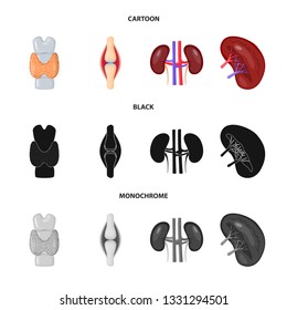 Isolated object of biology and scientific symbol. Collection of biology and laboratory stock vector illustration.