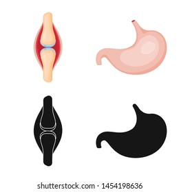 Isolated object of biology and scientific symbol. Set of biology and laboratory stock vector illustration.