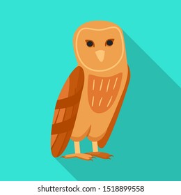 Isolated object of bird and owl logo. Web element of bird and nature stock symbol for web.