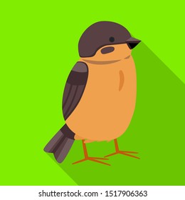 Isolated object of bird and redstart logo. Graphic of bird and decorative stock symbol for web.