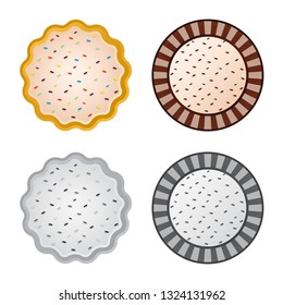 Isolated object of biscuit and bake icon. Collection of biscuit and chocolate vector icon for stock.
