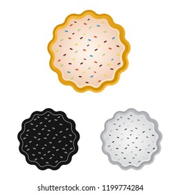Isolated object of biscuit and bake logo. Set of biscuit and chocolate vector icon for stock.