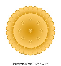 Isolated object of biscuit and bake logo. Set of biscuit and chocolate stock vector illustration.