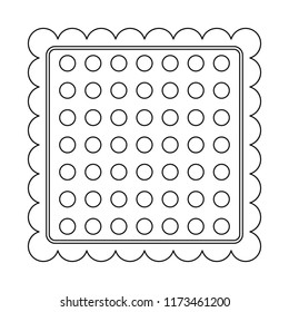 Isolated object of biscuit and bake sign. Collection of biscuit and chocolate stock symbol for web.