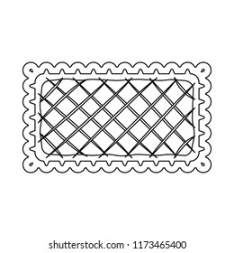 Isolated object of biscuit and bake sign. Collection of biscuit and chocolate stock symbol for web.
