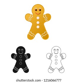 Isolated object of biscuit and bake sign. Set of biscuit and chocolate stock symbol for web.