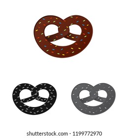 Isolated object of biscuit and bake symbol. Set of biscuit and chocolate stock vector illustration.