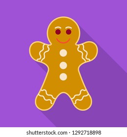 Isolated object of biscuit and bake symbol. Gingerbread