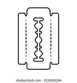 Isolated object of blade and razor icon. Graphic of blade and edge stock symbol for web.