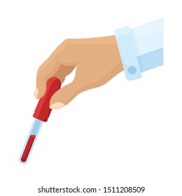Isolated object of blood and analysis icon. Web element of blood and test Stock symbol for web.