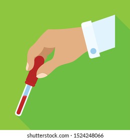 Isolated object of blood and analysis icon. Web element of blood and test Stock symbol for web.