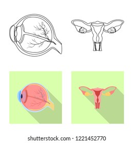Isolated object of body and human logo. Collection of body and medical stock symbol for web.