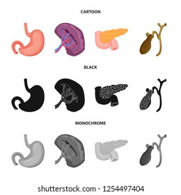 Isolated object of body and human logo. Collection of body and medical stock vector illustration.