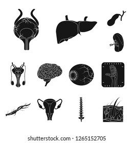Isolated object of body and human sign. Collection of body and medical stock vector illustration.