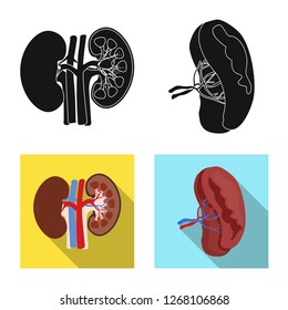 Isolated object of body and human sign. Collection of body and medical stock vector illustration.
