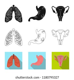 Isolated object of body and human symbol. Set of body and medical stock vector illustration.