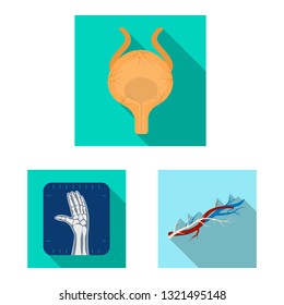Isolated object of body and human symbol. Collection of body and medical vector icon for stock.
