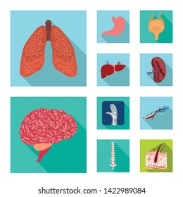 Isolated object of body and human symbol. Set of body and medical vector icon for stock.